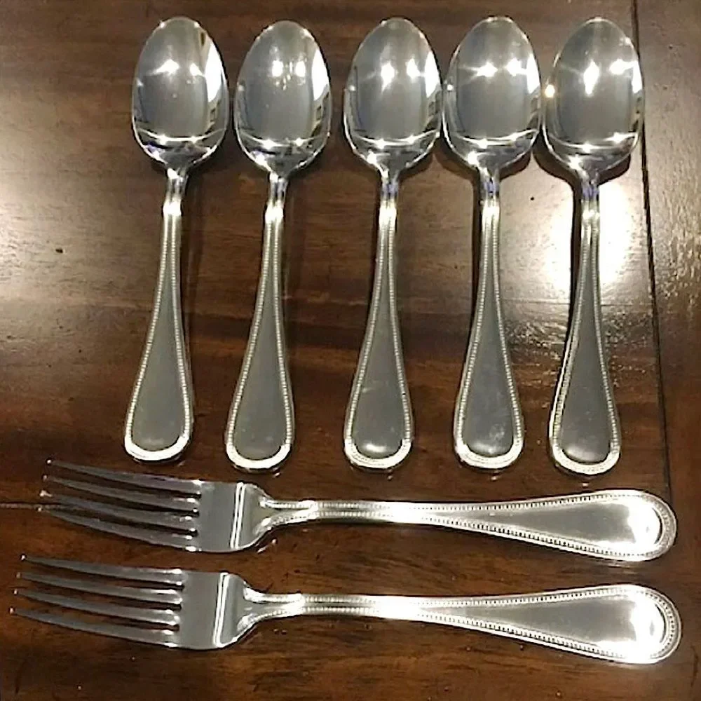 TOWLE Stainless Steel Beaded Antique Flatware